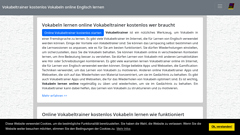 Details : Vokabeltrainer Vokabeln lernen Lernplattform Englisch